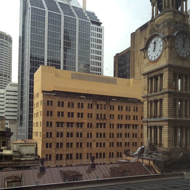 Although we have the famous Westin "Heavenly Beddings", this clock tower outside chimes…