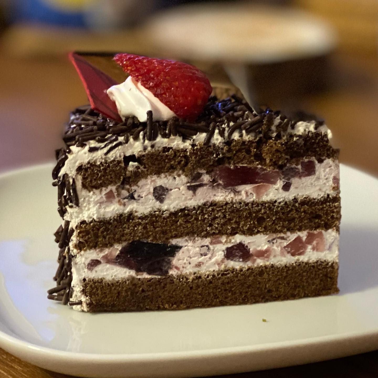 Homemade lunch with cakes from Schoggi Meier. Although the Black Forest cake looks the… (4)