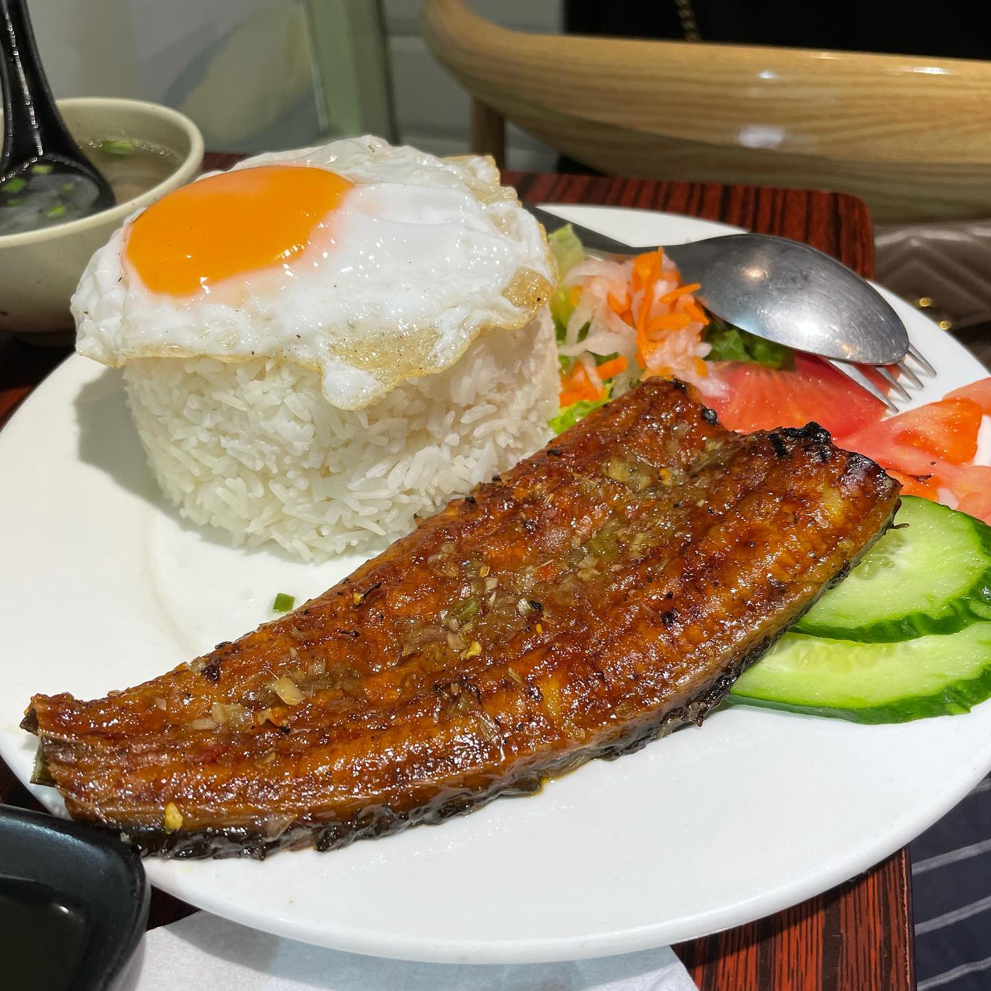Very good Vietnamese food. They have Vietnamese coffee too (3)