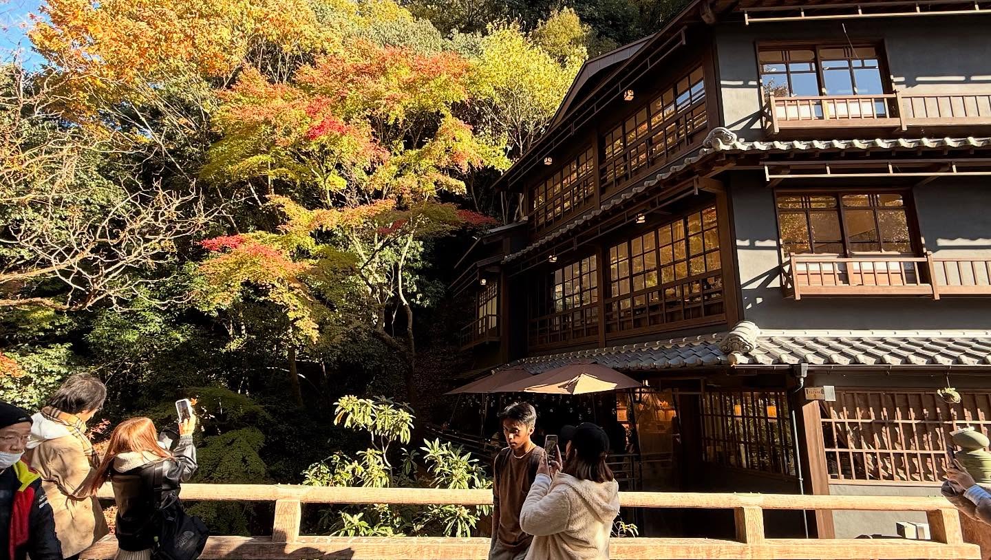 Fall foliage throughout the path to the falls #osaka (18)